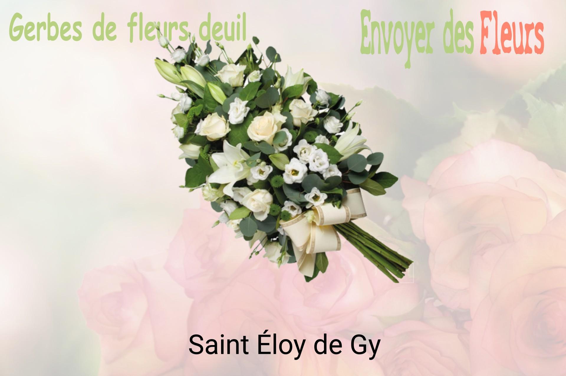 Gerbe de fleurs de deuil livrée à Saint-Éloy-de-Gy
